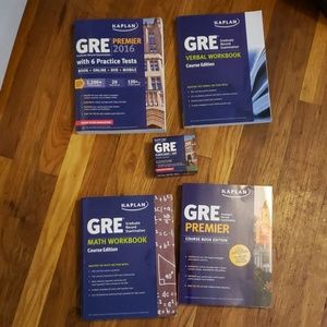 LOT Kaplan GRE Books And Flash Cards.